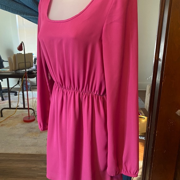 Alya Purple & Pink Long Sleeve Mini Dress |S - Picture 5 of 9